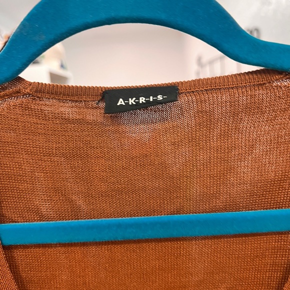 AKRIS | brown sweater 100% silk - Picture 2 of 4